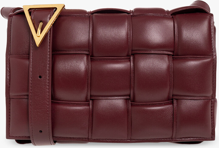 Bottega Veneta 'Padded Cassette Small' Shoulder Bag - Burgundy - ShopStyle