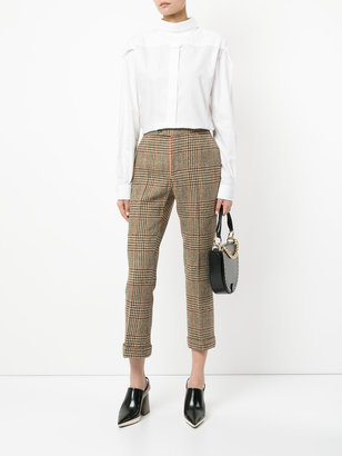 R 13 plaid cropped trousers