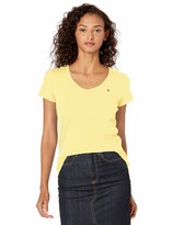 tommy hilfiger yellow shirt womens