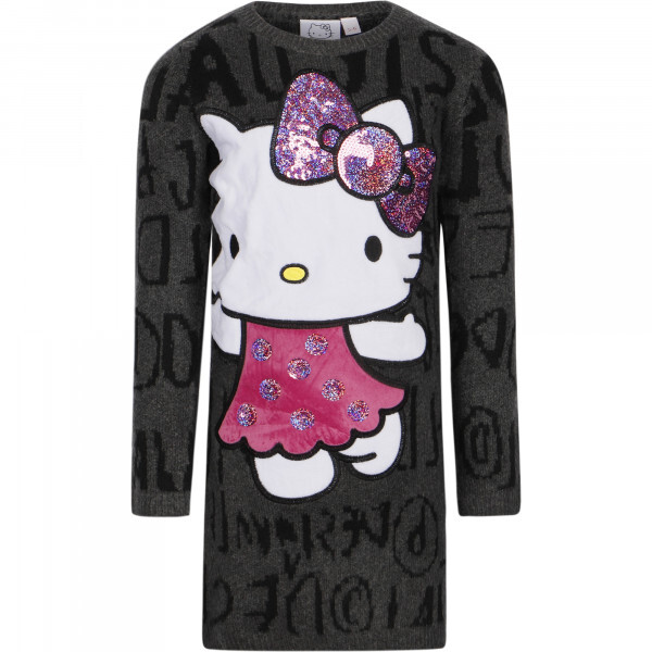 Desigual Hello Kitty Sweater Dress in Grey - ShopStyle
