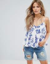 Thumbnail for your product : ASOS Cami Top in Blue Floral Print