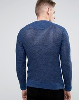 Thumbnail for your product : Brave Soul Mens Crew Neck Knitted Jumper With Beehive Knit