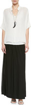 Thumbnail for your product : Eileen Fisher Silk Pleated Maxi Skirt, Plus Size