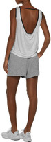 Thumbnail for your product : Koral Tap Faux Patent Leather-Trimmed Textured Stretch-Knit Shorts