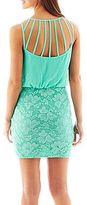 Thumbnail for your product : My Michelle Lattice-Back Lace Dress