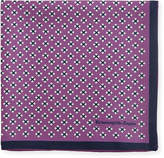 Thumbnail for your product : Ermenegildo Zegna Geometric Cross Silk Pocket Square, Purple