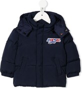 Thumbnail for your product : Diesel Kids Logo-Patch Puffer Jacket