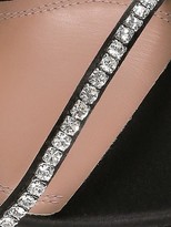 Thumbnail for your product : Amina Muaddi Adowa Feather- & Crystal-Embellished Satin Slingback Sandals