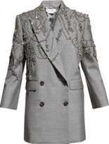 Thumbnail for your product : Alexander McQueen Crystal Embellished Double-Breasted Blazer Dress