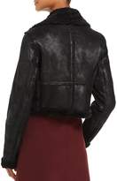 Thumbnail for your product : Ella Moss Claudine Faux-Leather and Faux-Shearling Jacket
