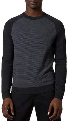 Ted Baker Topup Long-Sleeve Striped Crewneck Sweater