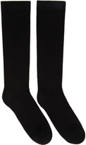 Black Graphic Logo Socks 