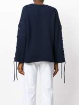 Thumbnail for your product : See by Chloe laced sleeve sweater
