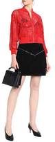 Thumbnail for your product : Maje Fringed Studded Suede Mini Skirt
