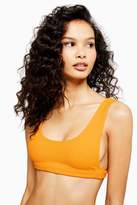Thumbnail for your product : Topshop Orange Crinkle Bikini Crop Top