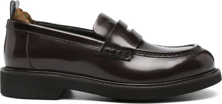 Etro Leather Penny Loafers