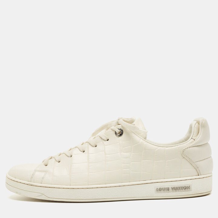 Louis Vuitton x Supreme White Leather Run Away Sneakers Size 43.5 Louis  Vuitton | The Luxury Closet