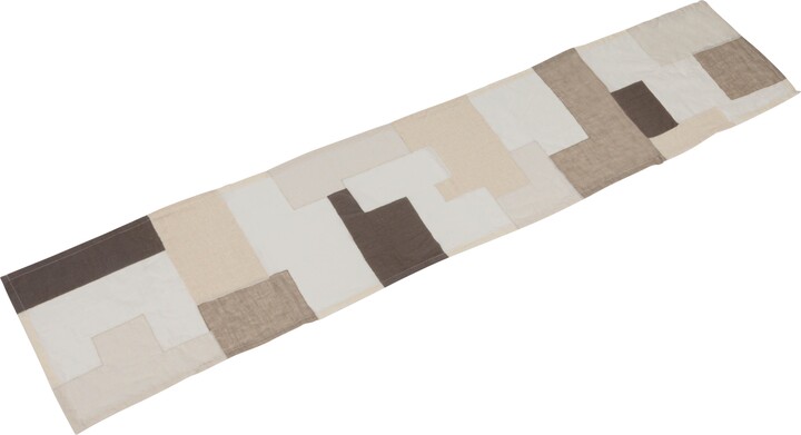 Storied Home Cotton Table Runner with Patchwork Design