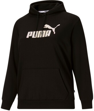 Puma Plus Size Floral Logo Hooded Sweatshirt