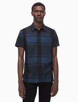 Thumbnail for your product : Calvin Klein regular fit heather check short sleeve shirt