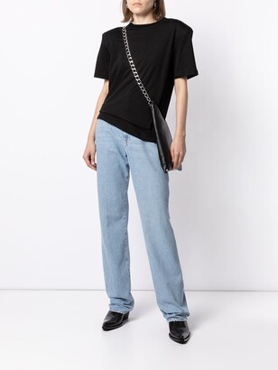 MADE IN TOMBOY shoulder-padded cotton T-shirt