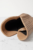 Thumbnail for your product : Neous Pluto Pleated Leather Clutch - Sand