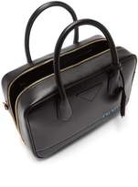 Thumbnail for your product : Prada Mirage Leather Bowling Bag - Womens - Black