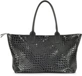 Thumbnail for your product : Forzieri Large Black Woven Leather Tote