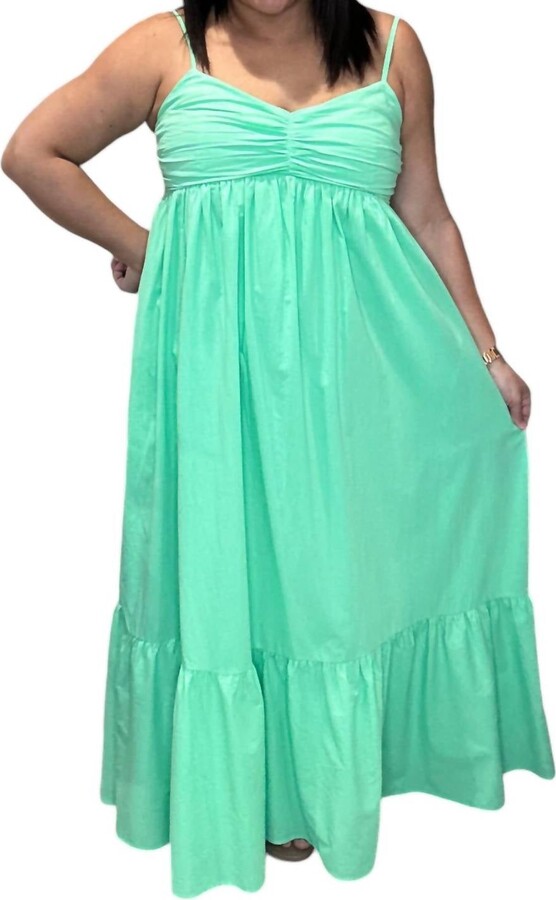 SALTWATER LUXE Flora Maxi Dress In Sea Green