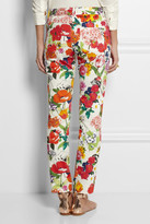 Thumbnail for your product : Moschino Floral-print mid-rise skinny pants