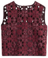 Thumbnail for your product : Alberta Ferretti Crochet Cropped Top
