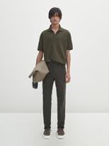 Thumbnail for your product : Massimo Dutti Microtextured Cotton Polo Shirt