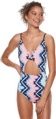So Zigzag Cutout Monokini One-Piece Swimsuit