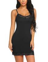 Thumbnail for your product : Avidlove Women's Chemise Nightgown Sleepwear Lace Lounge Dress Spin Slip Gray XL