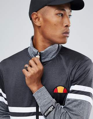 Ellesse Poly Tricot Track Jacket With Contrast Panel In Gray