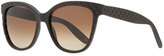 Thumbnail for your product : Bottega Veneta Intrecciato Acetate Sunglasses, Black