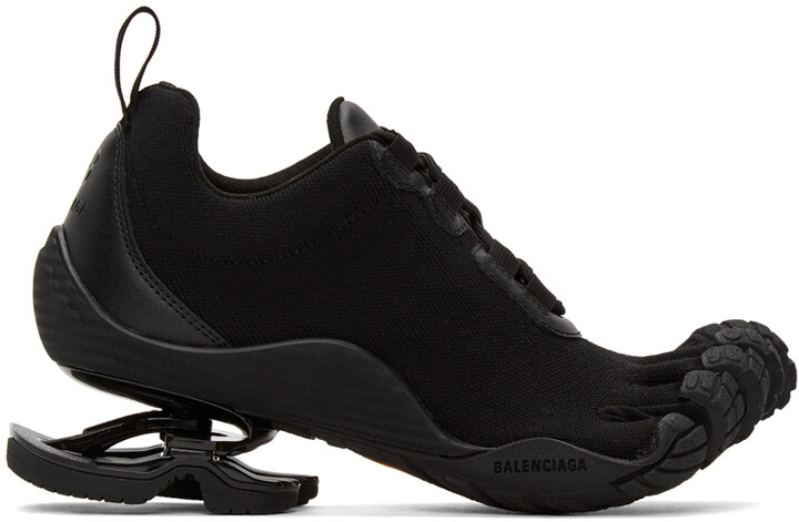 Balenciaga Black Leather Arena Low Top Sneakers Size 44 Balenciaga  TLC