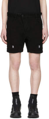11 By Boris Bidjan Saberi Black Shaped Shorts