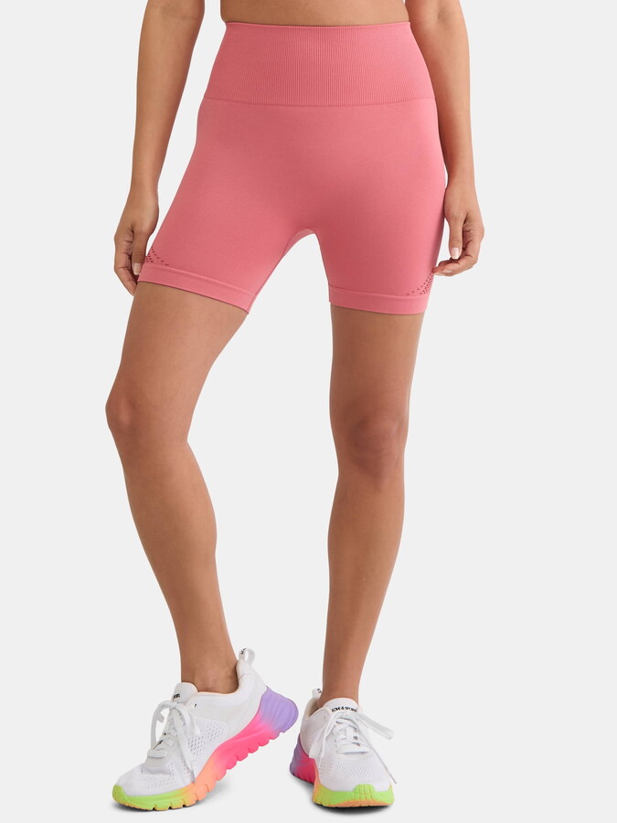 Avia Women’s Seamless Body Mapping Mesh Bike Shorts, Sizes XS-XXXL