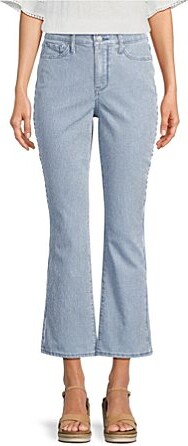 NYDJ Billie Stretch Denim Stripe Bootcut Ankle Jeans
