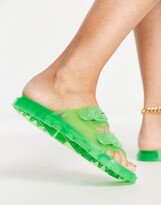 Thumbnail for your product : Melissa double strap jelly sandals in bright green