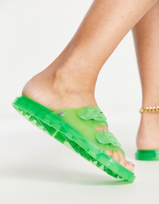Melissa double strap jelly sandals in bright green