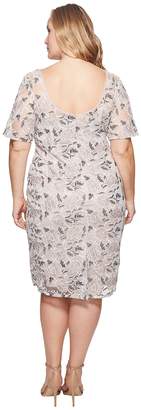 Adrianna Papell Plus Size Suzette Embroidery Sheath Women's Dress