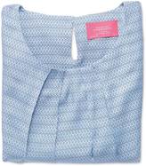 Thumbnail for your product : Charles Tyrwhitt Women's semi fitted blue geo print silk mix shell top