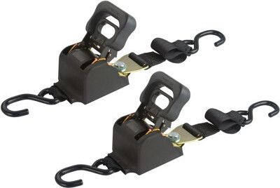 Silver Spring Retractable Ratcheting Tie-Down Strap With S-Hook Ends