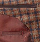 Thumbnail for your product : Lutwyche Brown Check Wool and Cashmere-Blend Blazer
