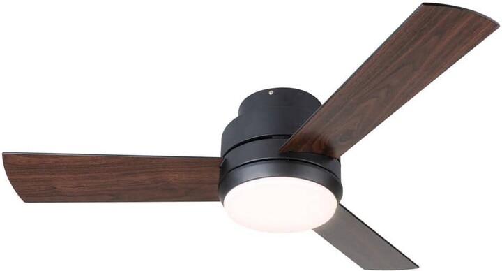 Tivleed 42 in. Indoor Black Wooden 120, 110 RPM Industrial Ceiling Fan Light with Integrated LED Light with Remote Control