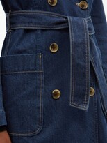 Thumbnail for your product : Bella Freud Astrid Double-breasted Denim Trench Coat - Dark Denim