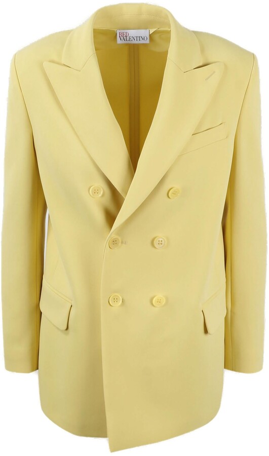 yellow tailored blazer