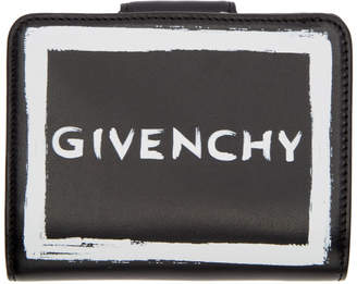 Givenchy Black Graffiti Compact Wallet